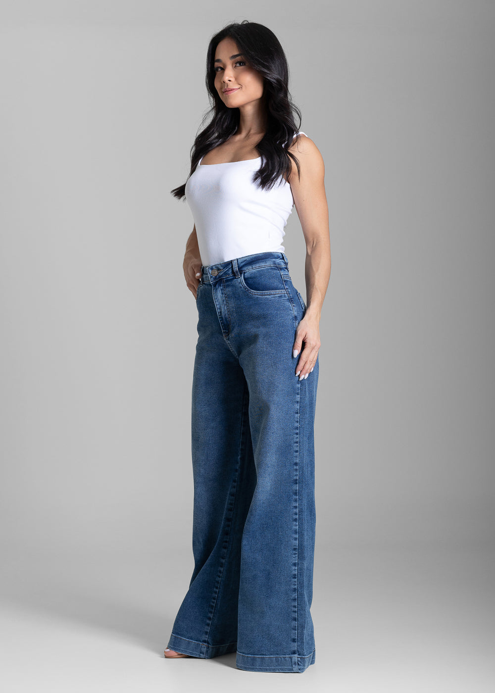 Calça Jeans Sawary Wide Leg - 284125 AZUL