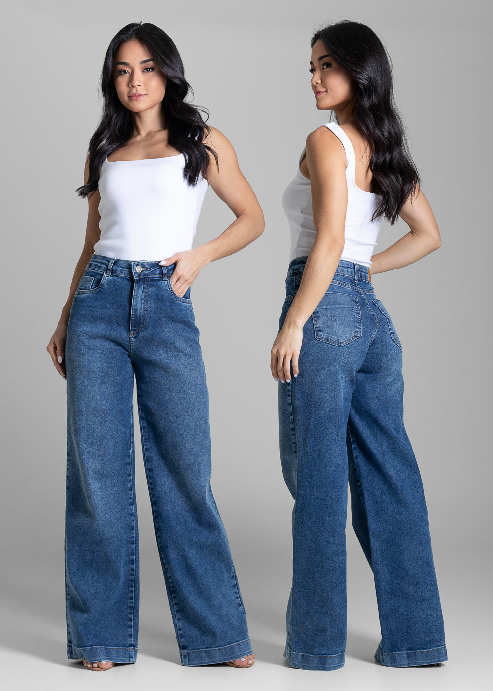 Calça Jeans Sawary Wide Leg - 284125 AZUL
