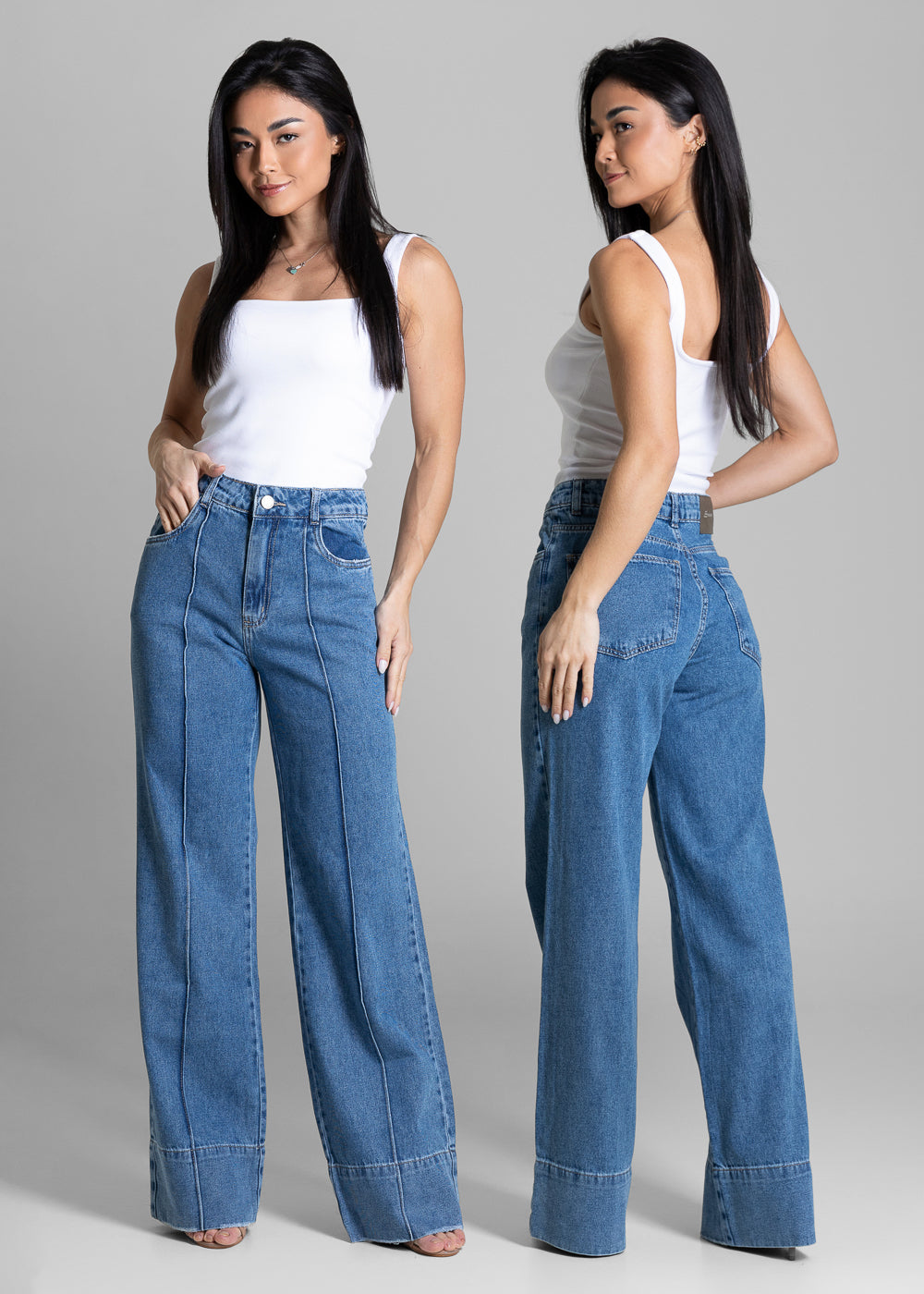 Calça Jeans Sawary Wide Leg - 284135 AZUL