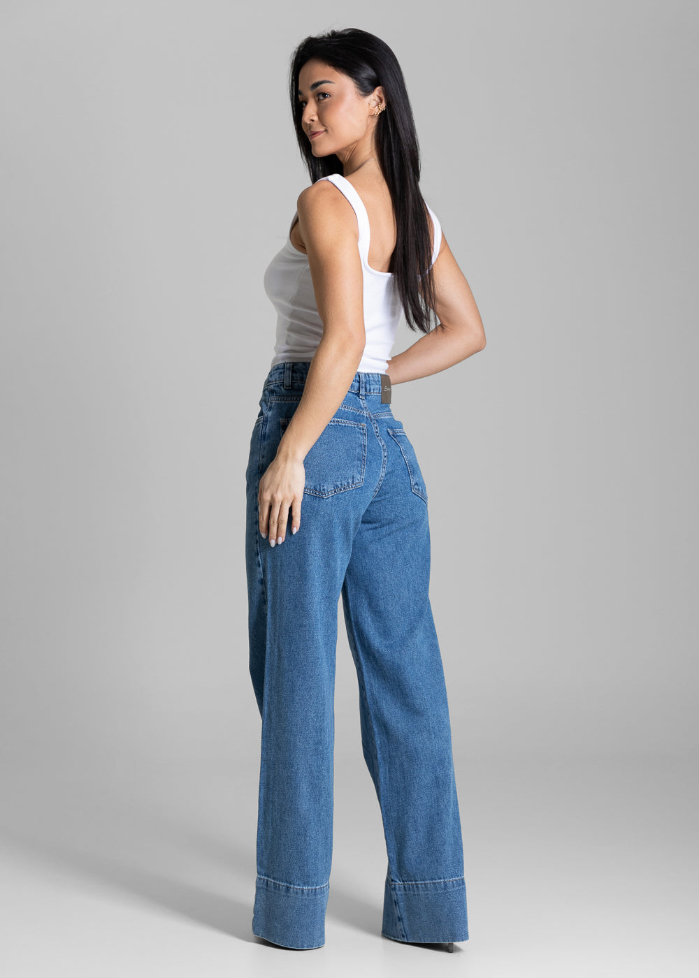 Calça Jeans Sawary Wide Leg - 284135 AZUL