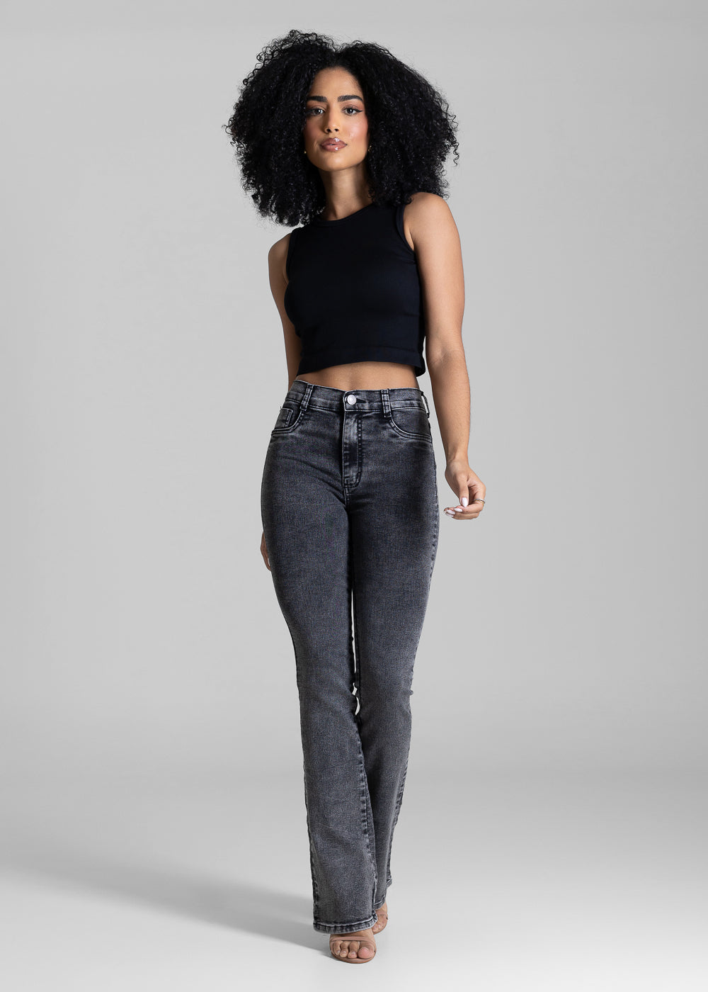 Calça Jeans Sawary Boot Cut - 284151 PRETO