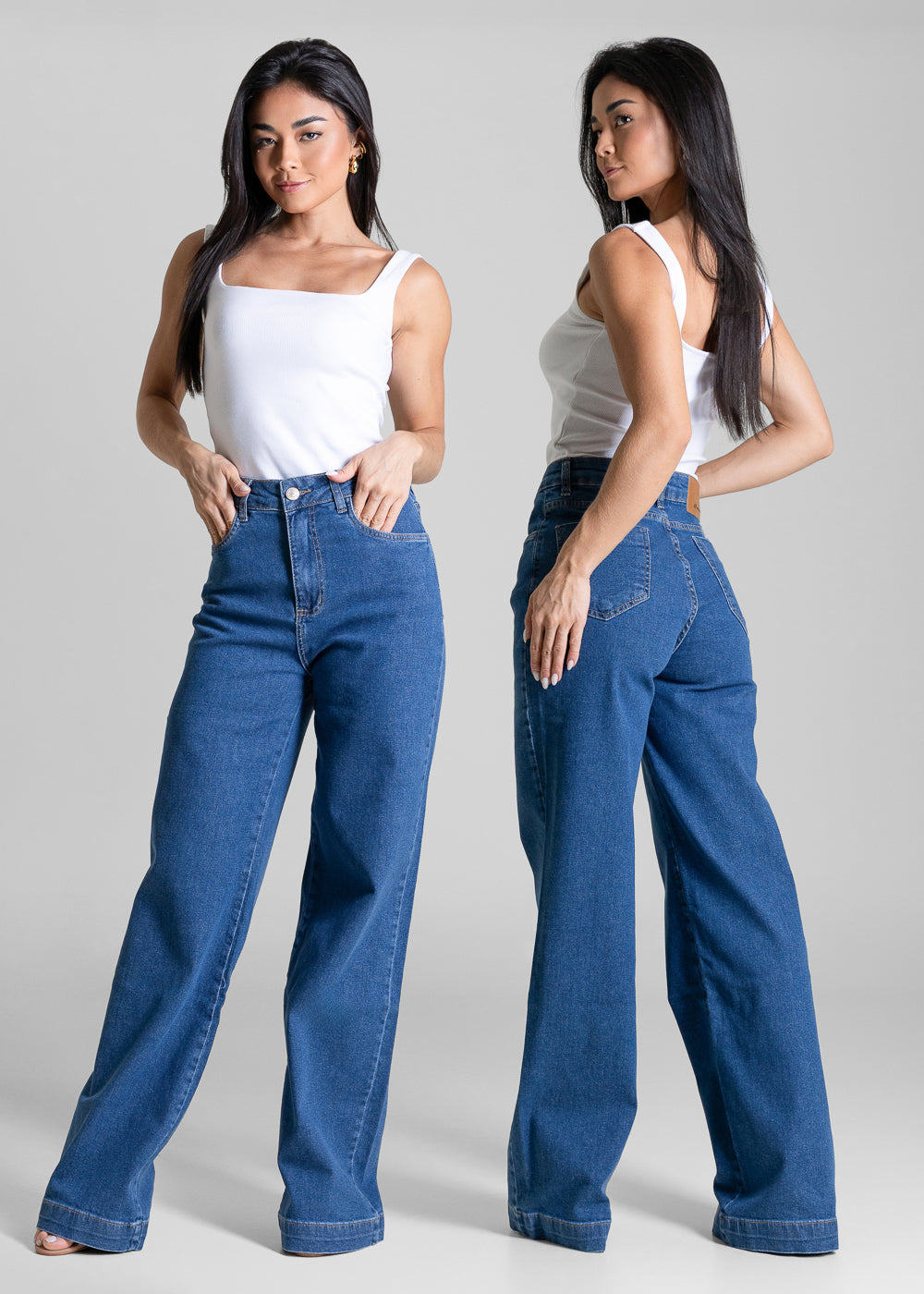 Calça Jeans Sawary Wide Leg - 284155 AZUL