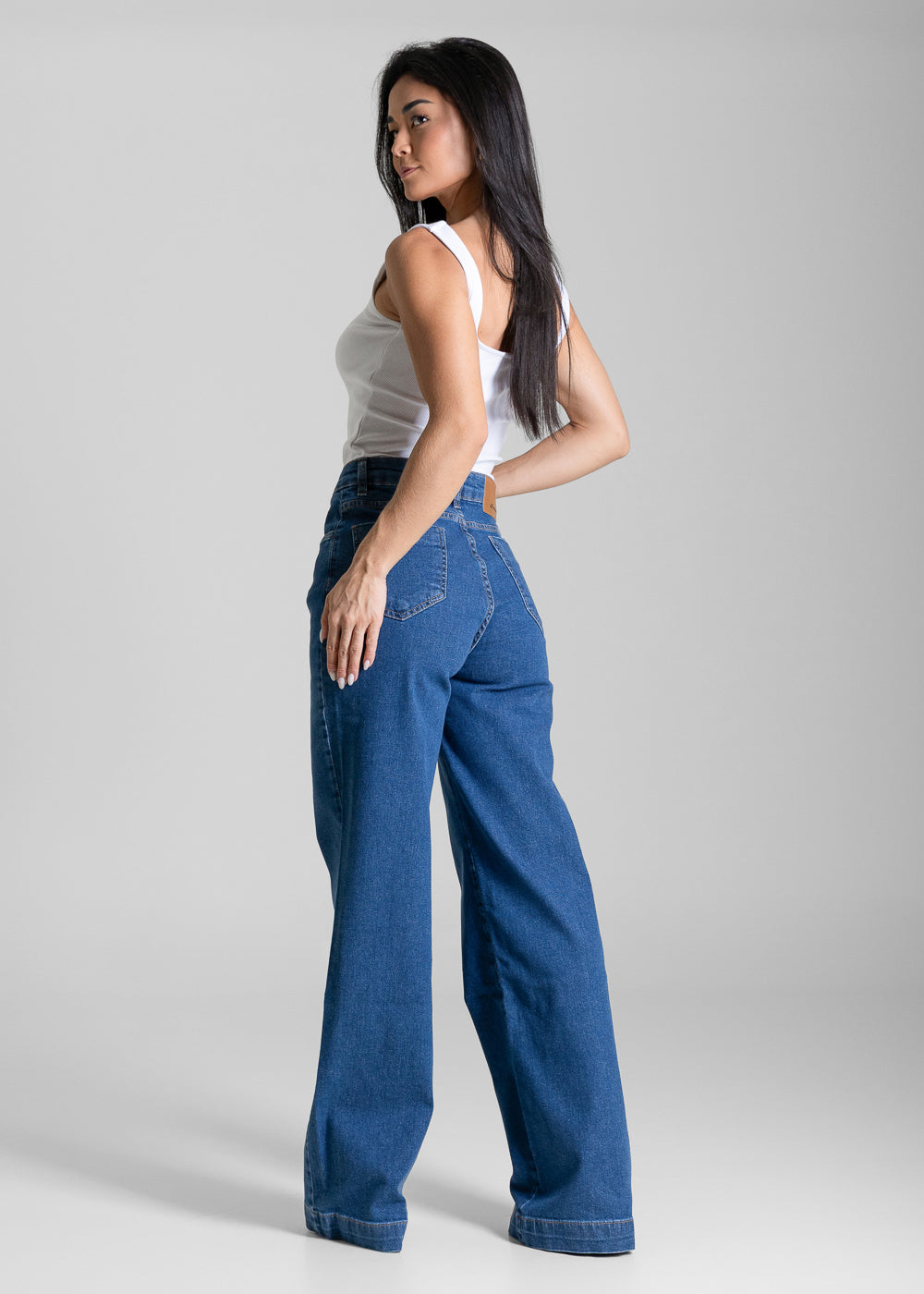 Calça Jeans Sawary Wide Leg - 284155 AZUL