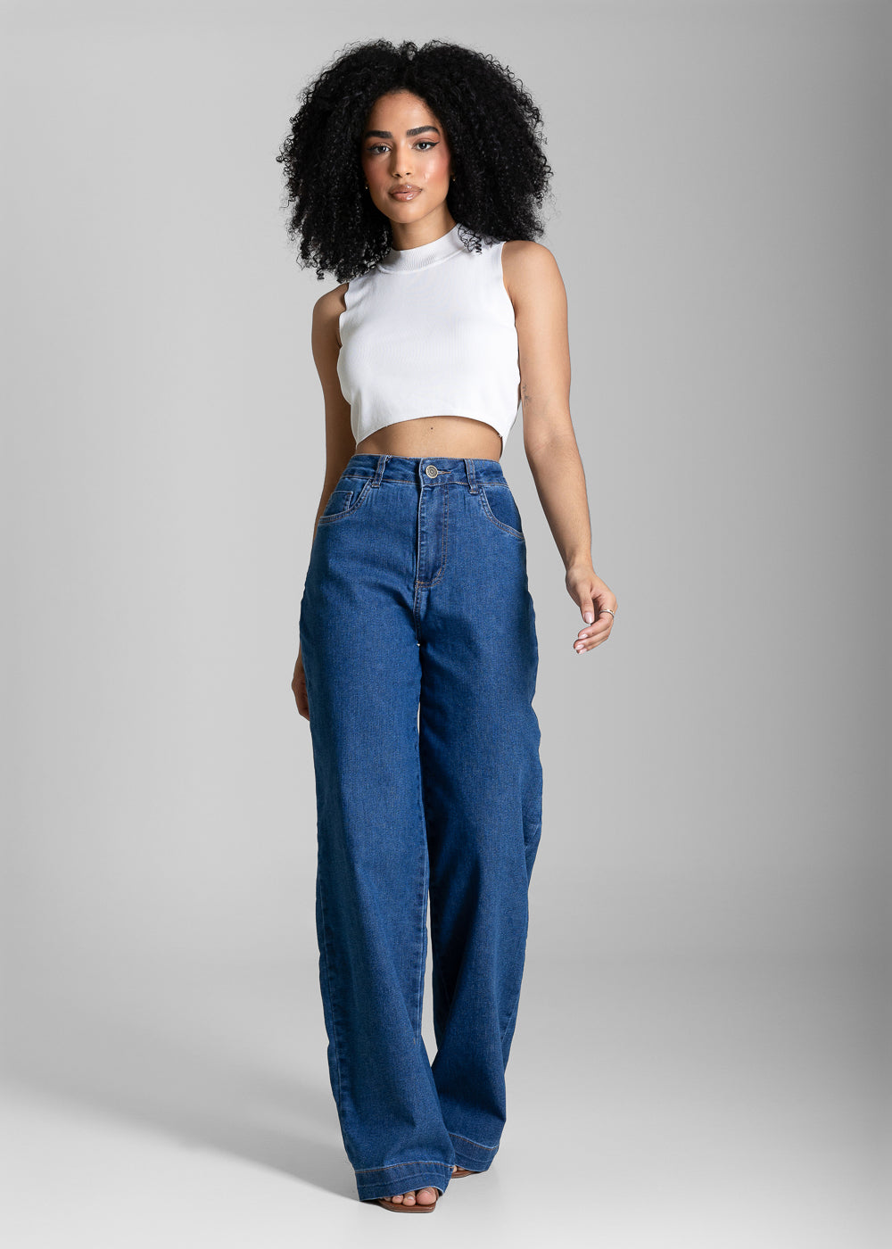 Calça Jeans Sawary Wide Leg - 284157 AZUL