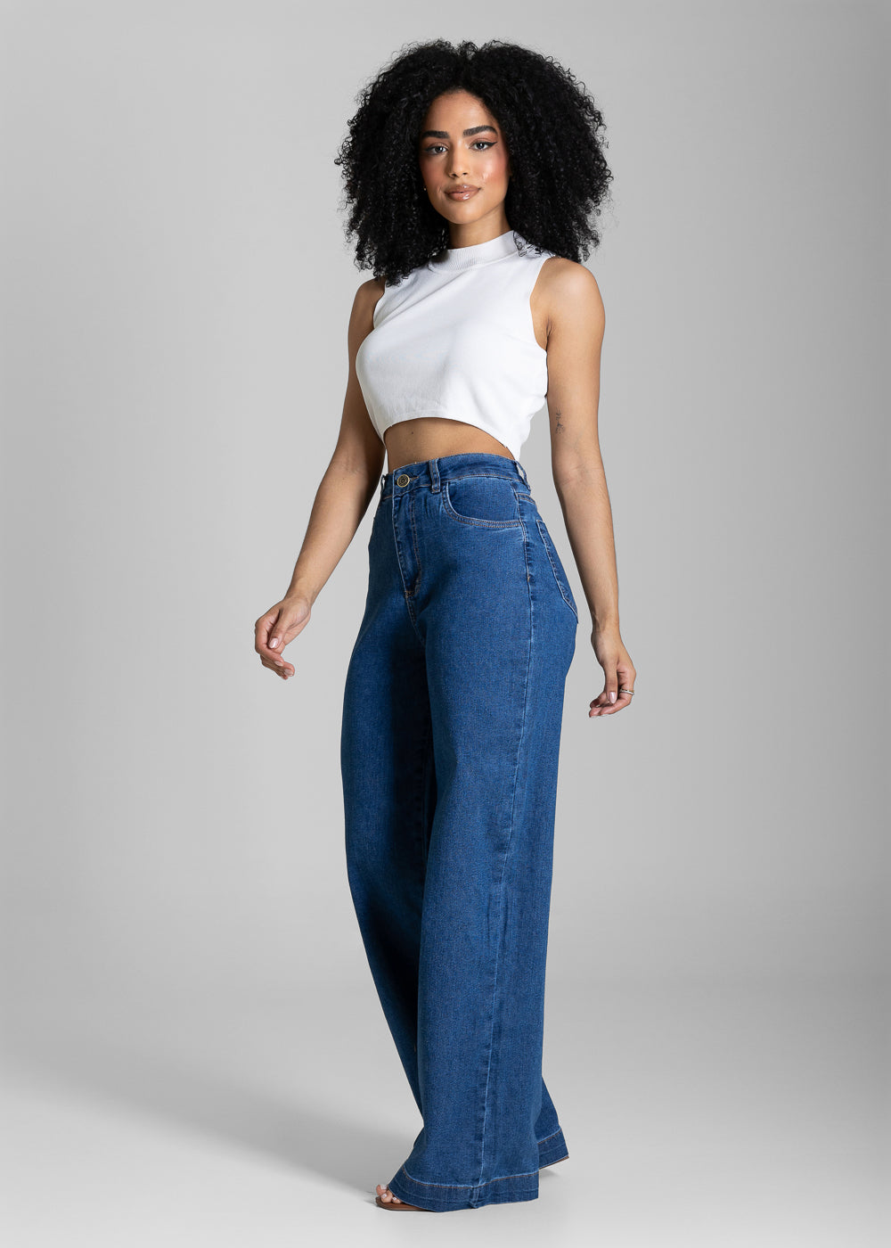 Calça Jeans Sawary Wide Leg - 284157 AZUL