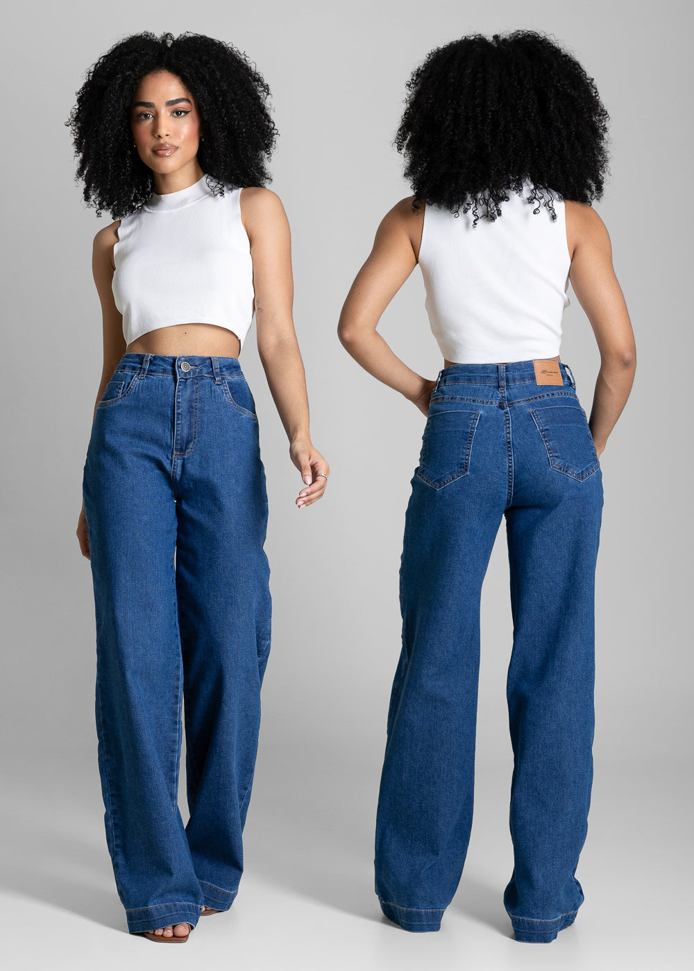 Calça Jeans Sawary Wide Leg - 284157 AZUL