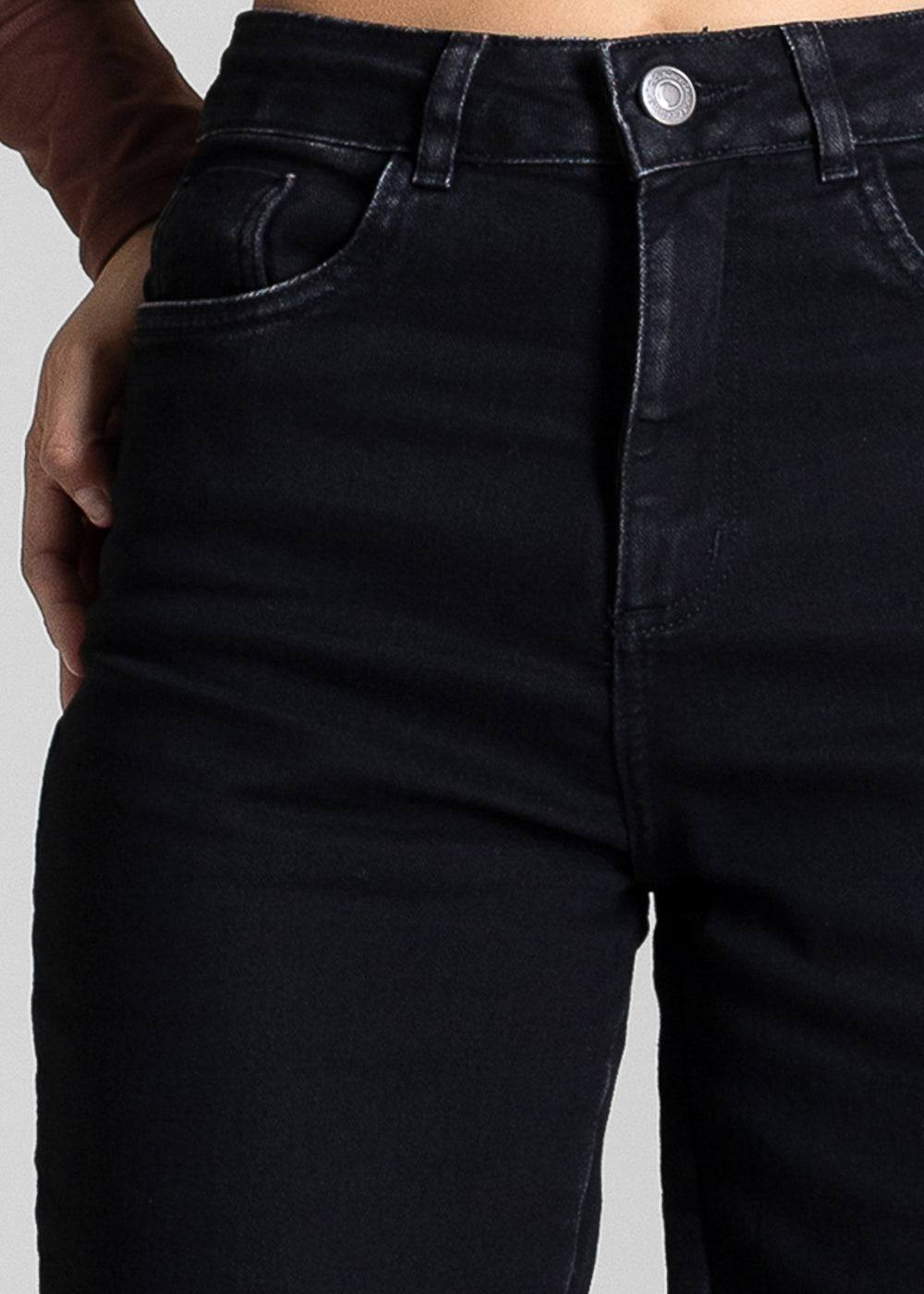 Calça Jeans Sawary Wide Leg - 284159 PRETO