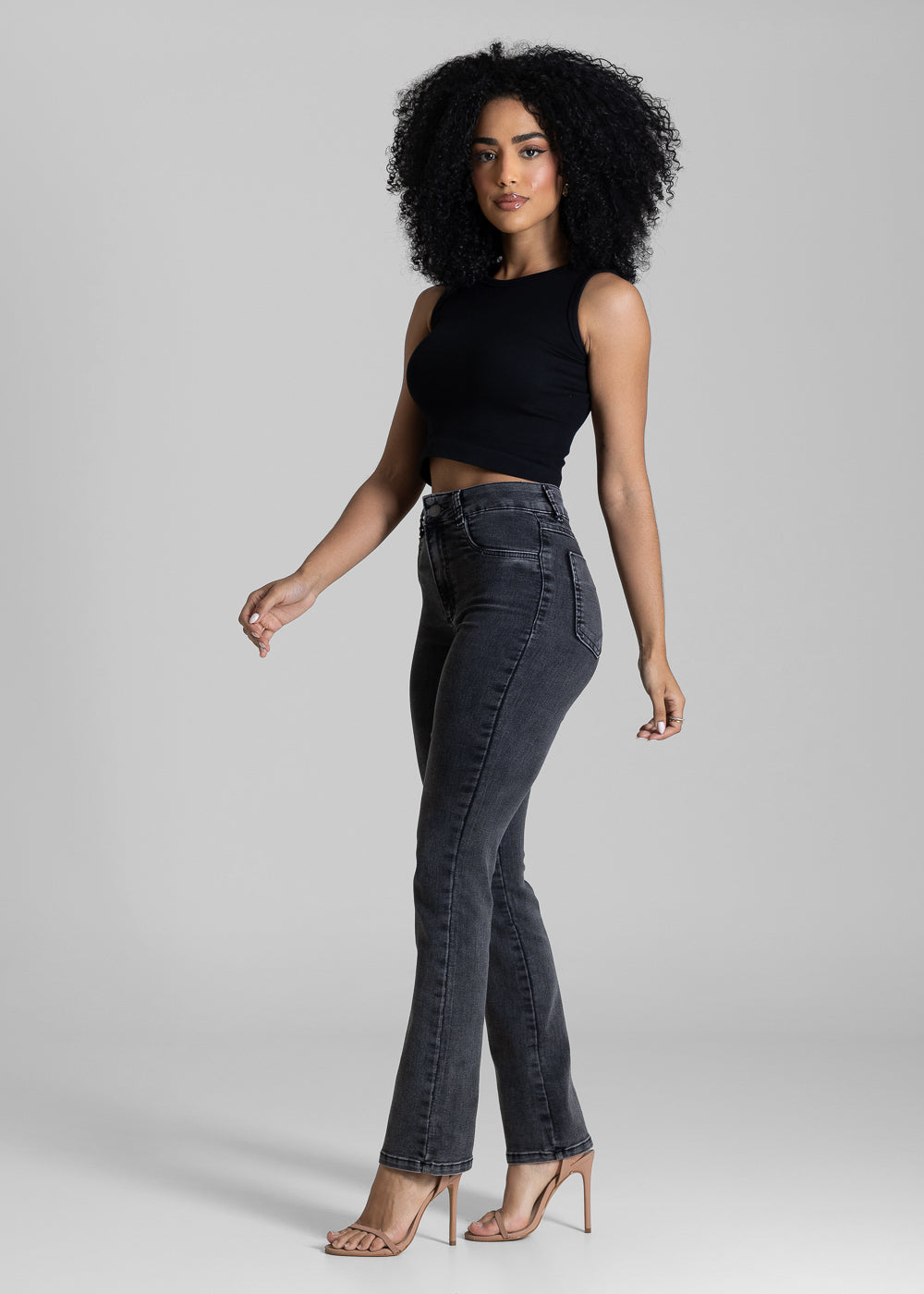 Calça Jeans Sawary Reta - 284161 PRETO