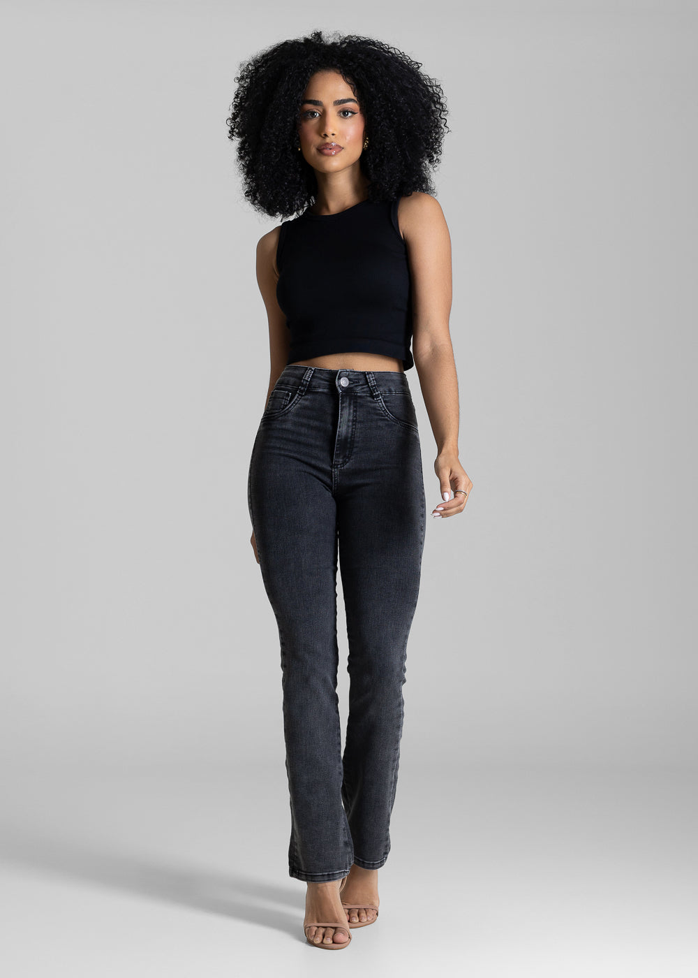 Calça Jeans Sawary Reta - 284161 PRETO