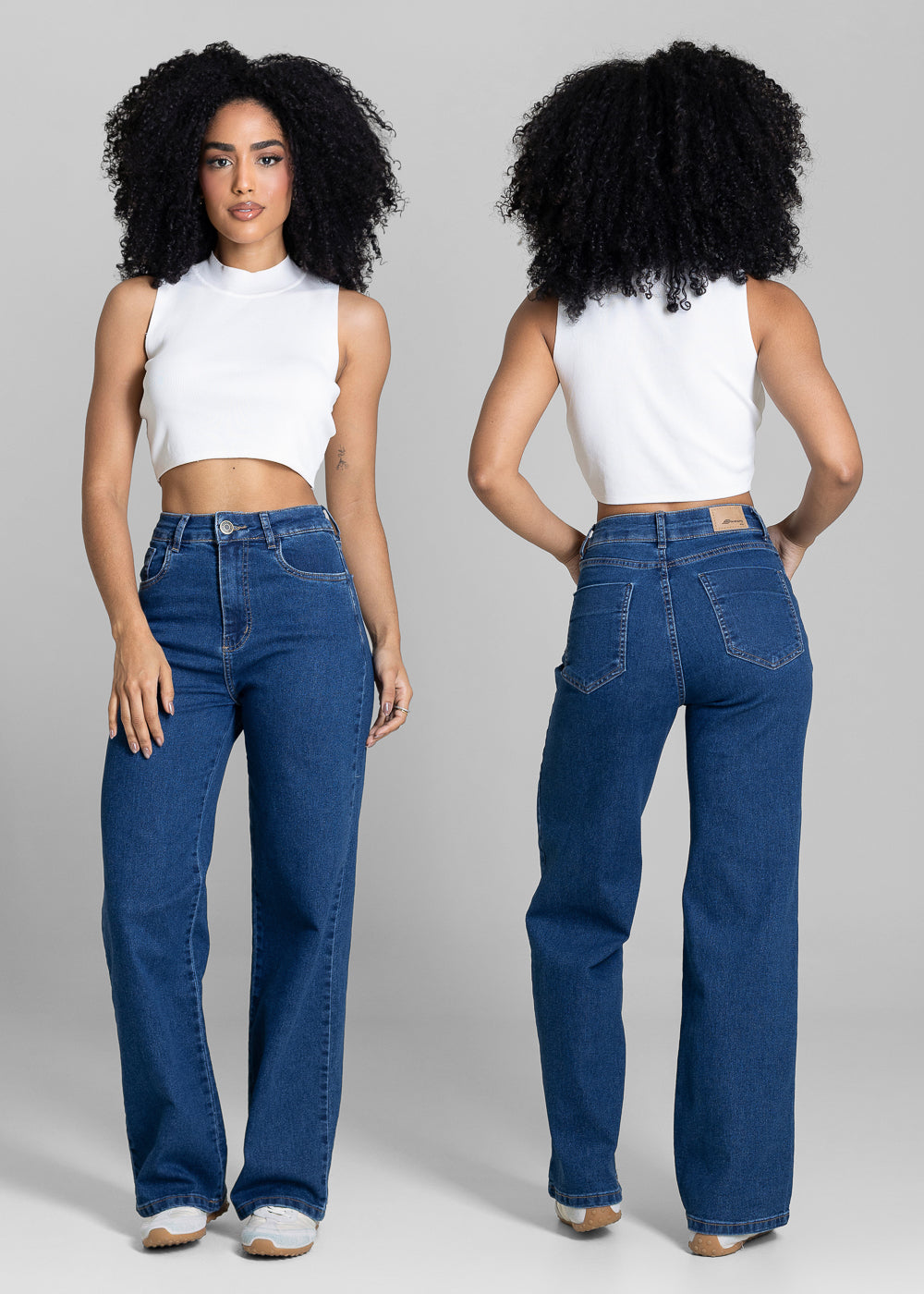 Calça Jeans Sawary Wide Leg Petit - 284174 AZUL