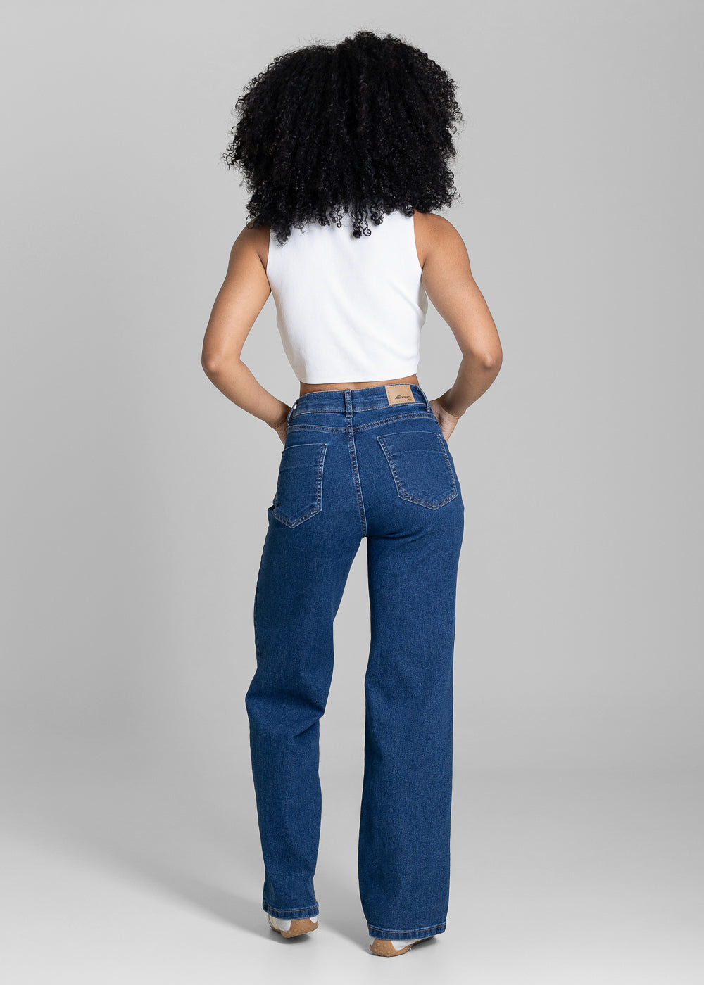 Calça Jeans Sawary Wide Leg Petit - 284174 AZUL