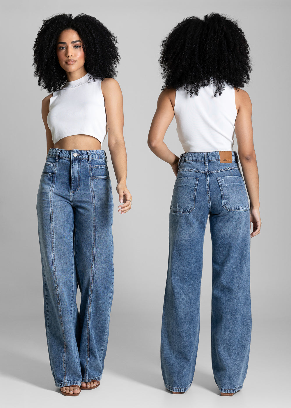 Calça Jeans Sawary Wide Leg - 284194 AZUL
