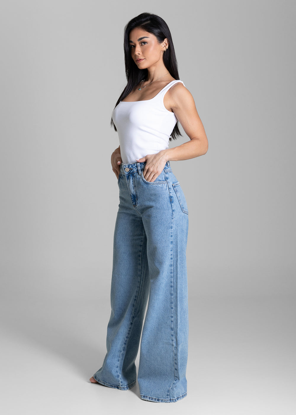 Calça Jeans Sawary Wide Leg - 284197 AZUL