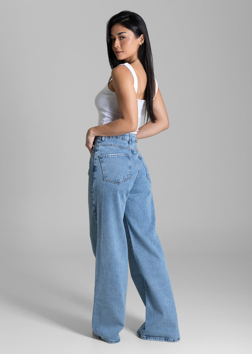 Calça Jeans Sawary Wide Leg - 284197 AZUL