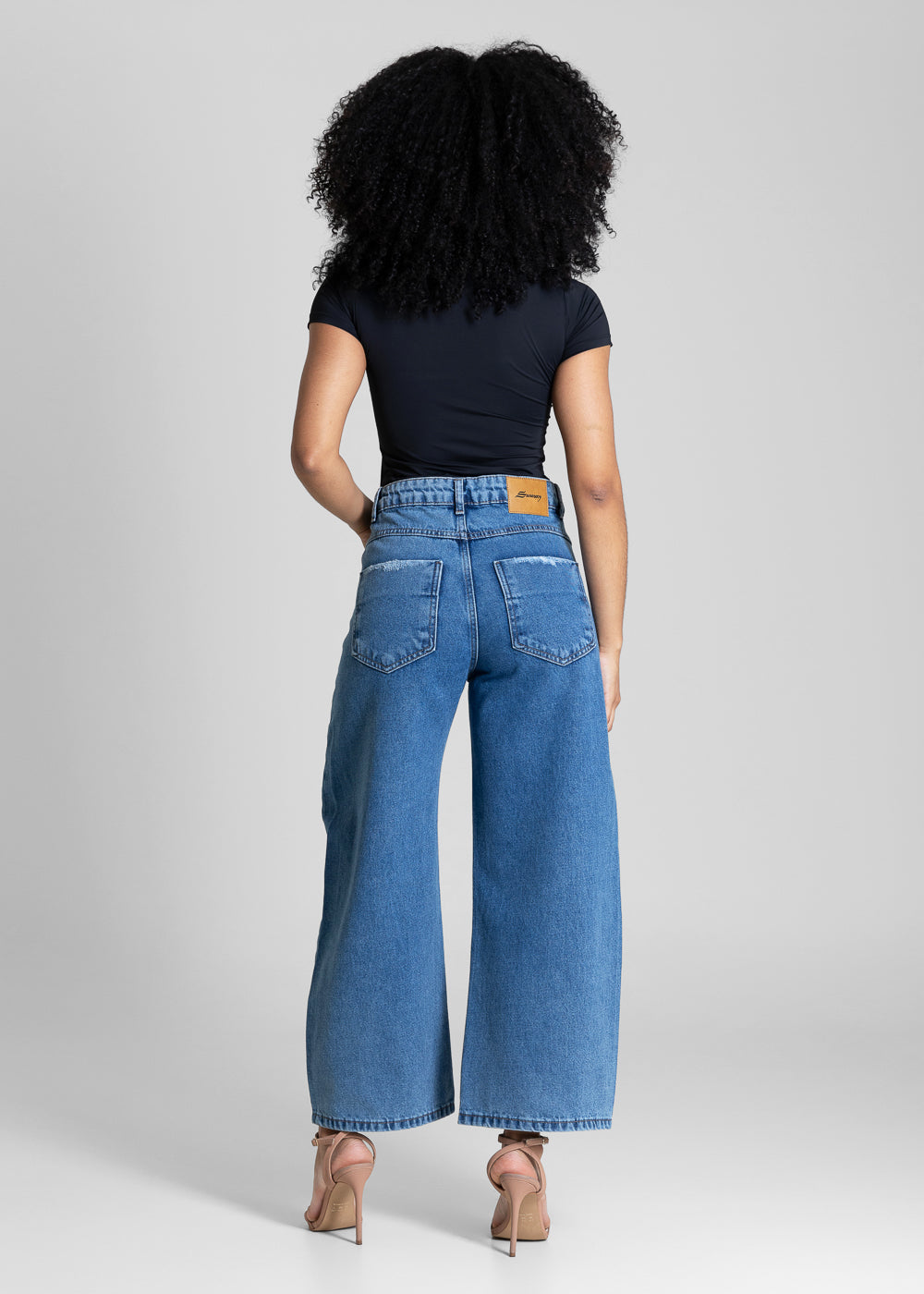 Calça Jeans Sawary Balloon Cropped - 284222 AZUL