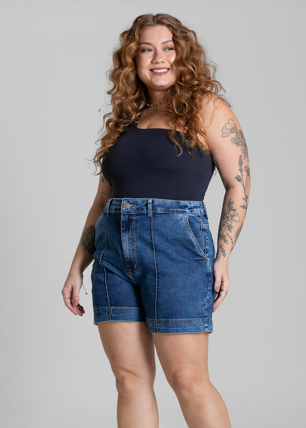Shorts Jeans Sawary Plus Size - 284229 AZUL