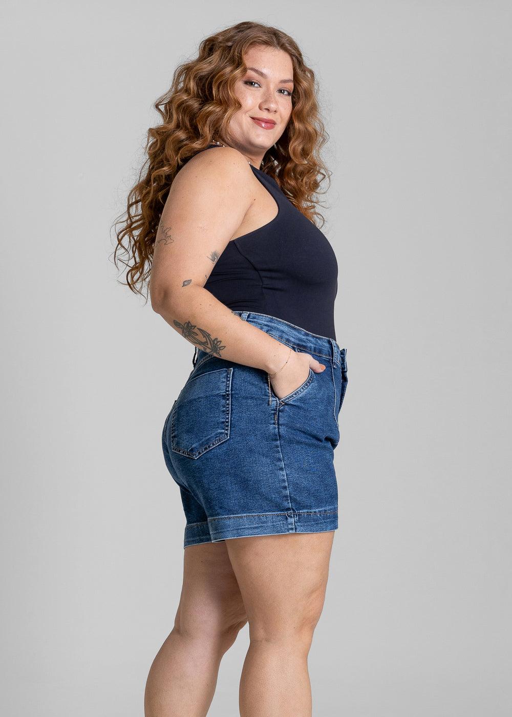Shorts Jeans Sawary Plus Size - 284229 AZUL