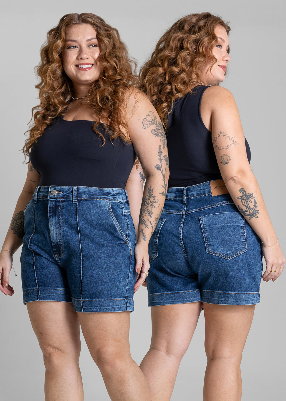 Shorts Jeans Sawary Plus Size - 284229 AZUL