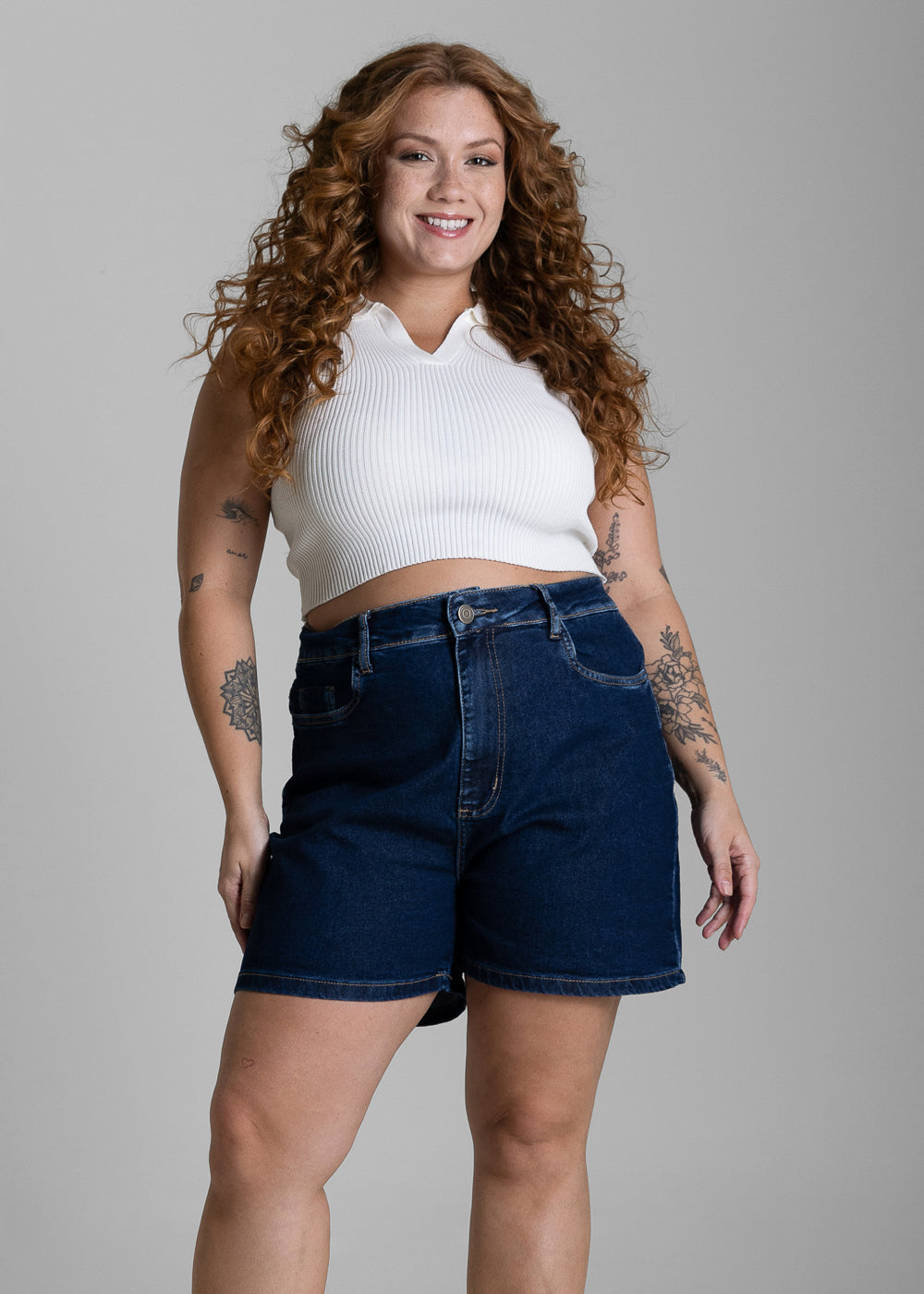 Shorts Jeans Sawary Plus Size - 284239 AZUL