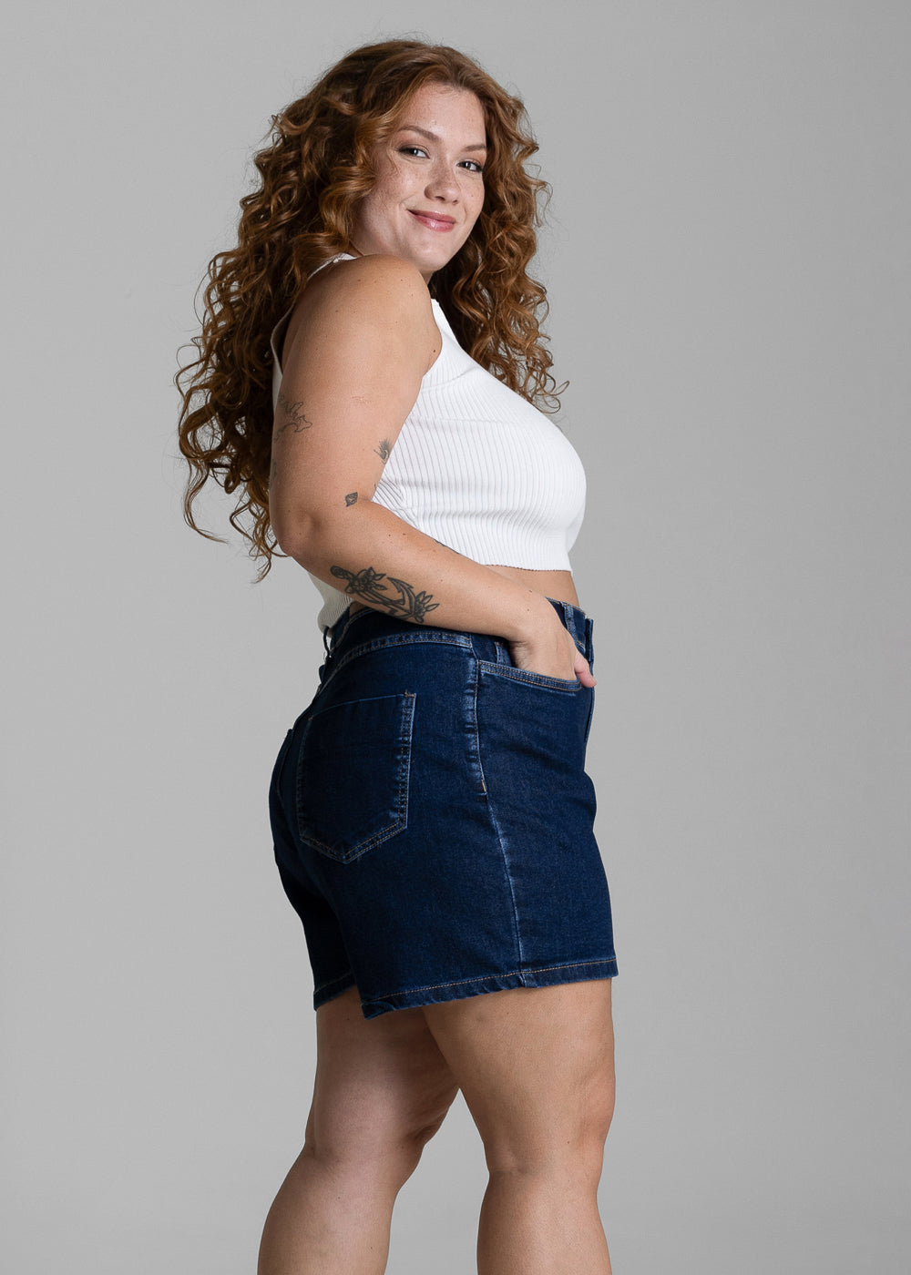 Shorts Jeans Sawary Plus Size - 284239 AZUL