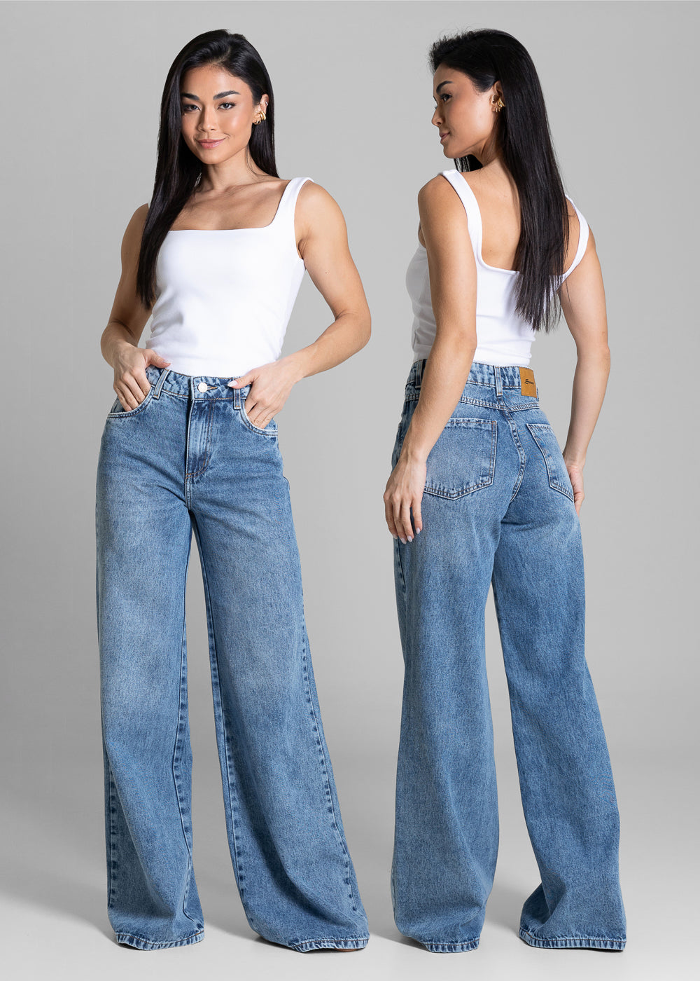 Calça Jeans Sawary Wide Leg - 284261 AZUL