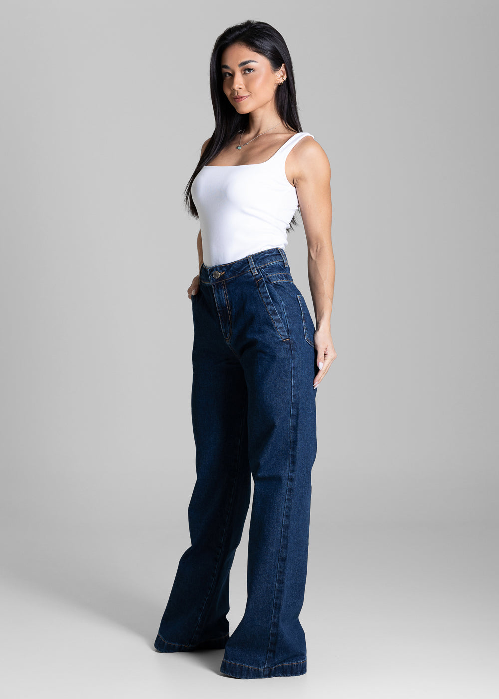 Calça Jeans Sawary Wide Leg - 284269 AZUL