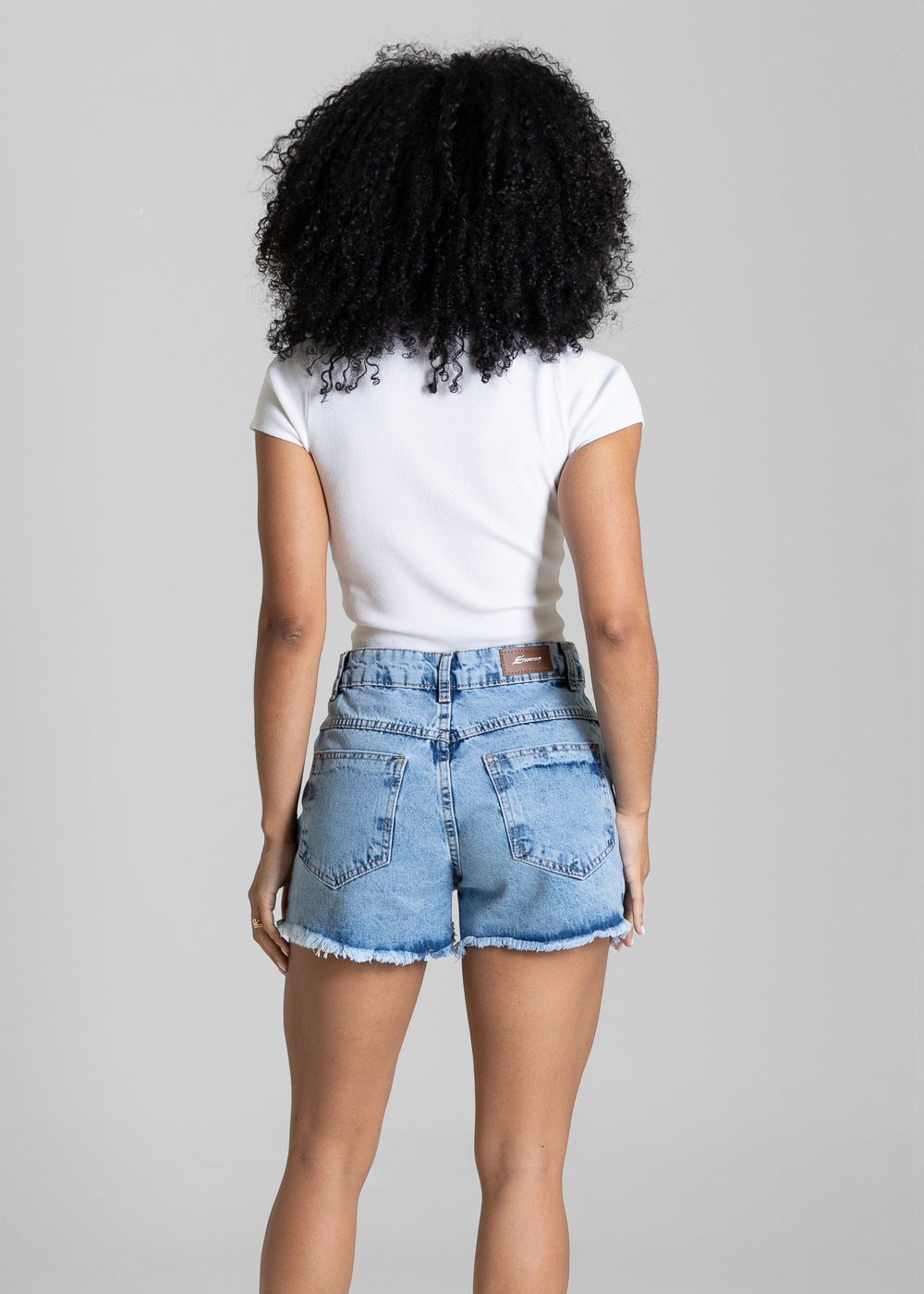 Shorts Jeans Barra Desfiada Sawary - 284271 AZUL