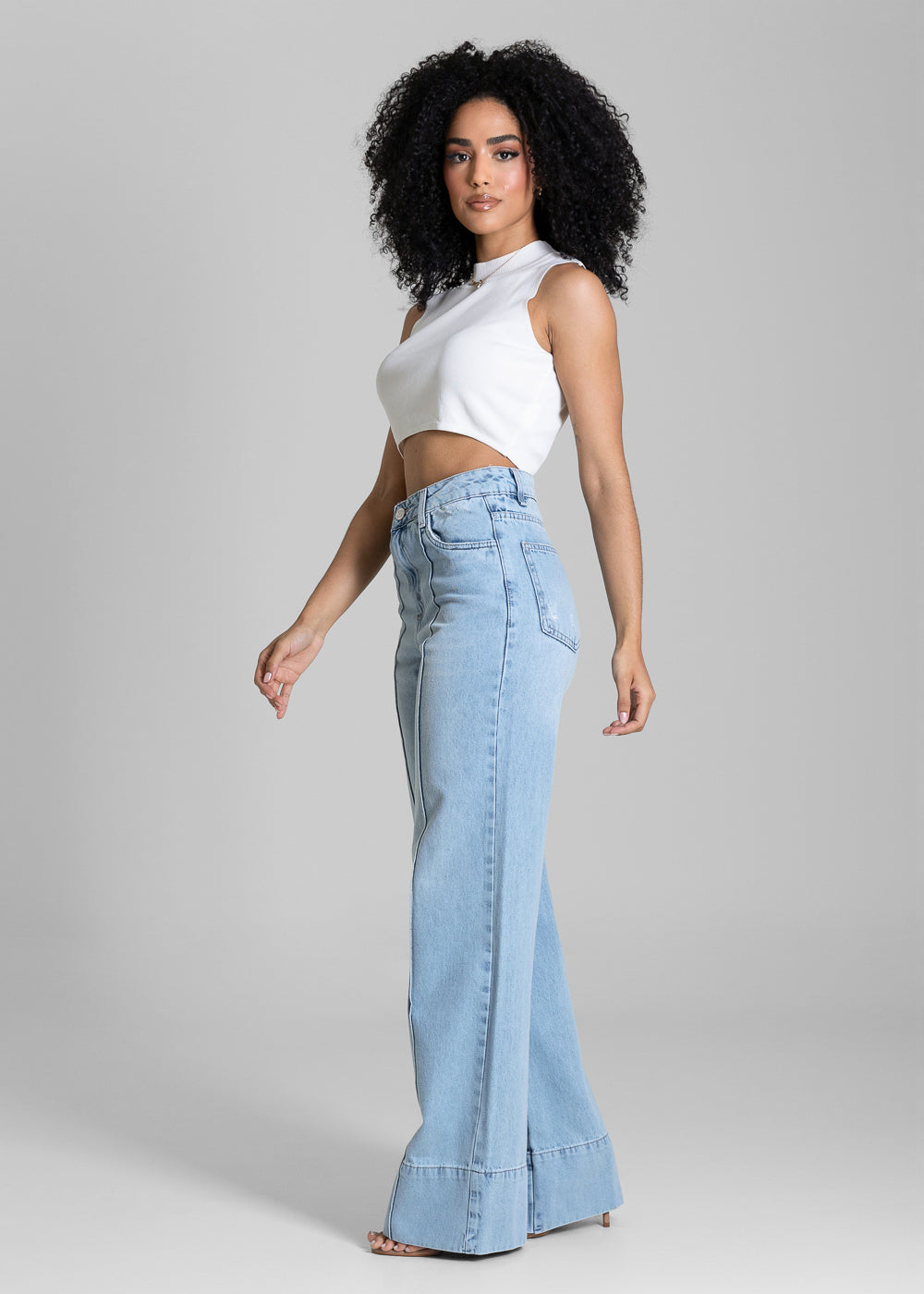 Calça Jeans Sawary Wide Leg - 284275 AZUL