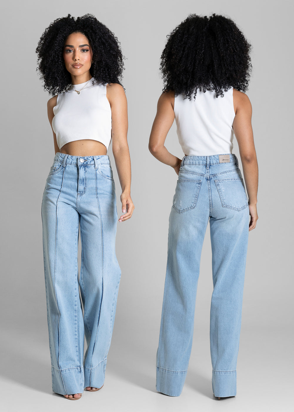 Calça Jeans Sawary Wide Leg - 284275 AZUL