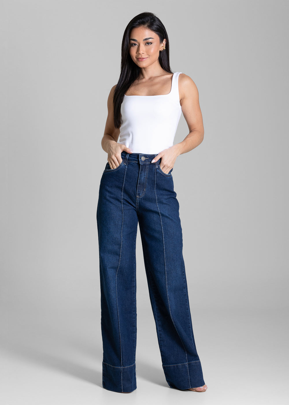 Calça Jeans Sawary Wide Leg - 284278 AZUL