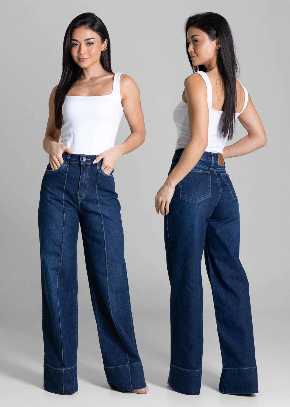 Calça Jeans Sawary Wide Leg - 284278 AZUL