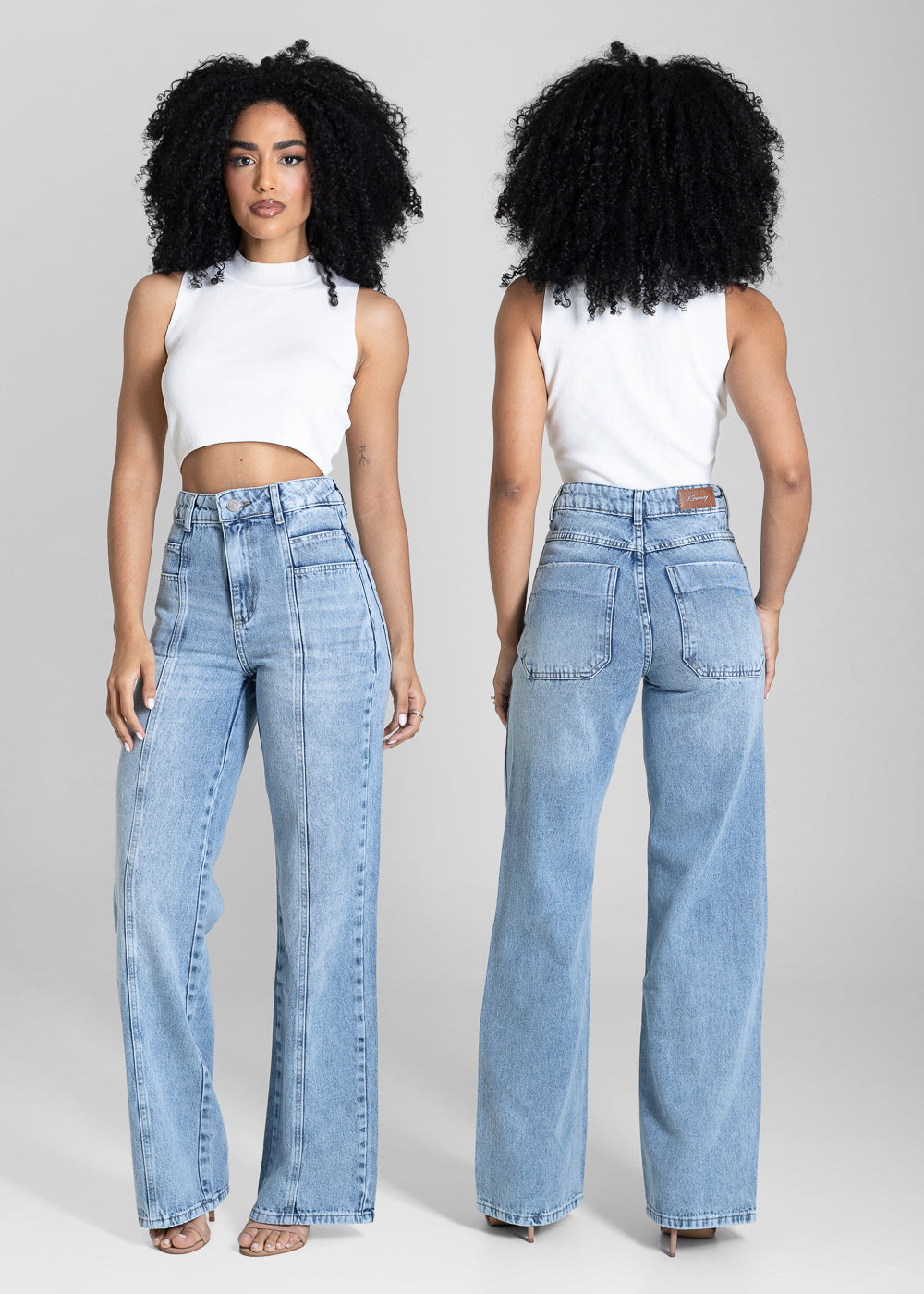 Calça Jeans Sawary Wide Leg - 284287 AZUL