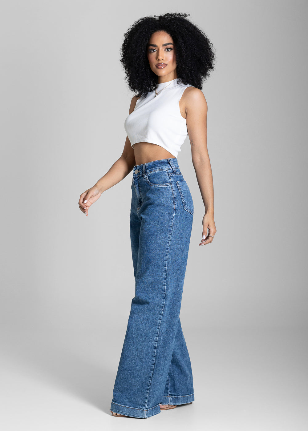 Calça Jeans Sawary Wide Leg - 284293 AZUL
