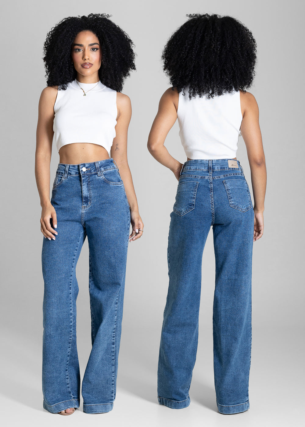 Calça Jeans Sawary Wide Leg - 284293 AZUL