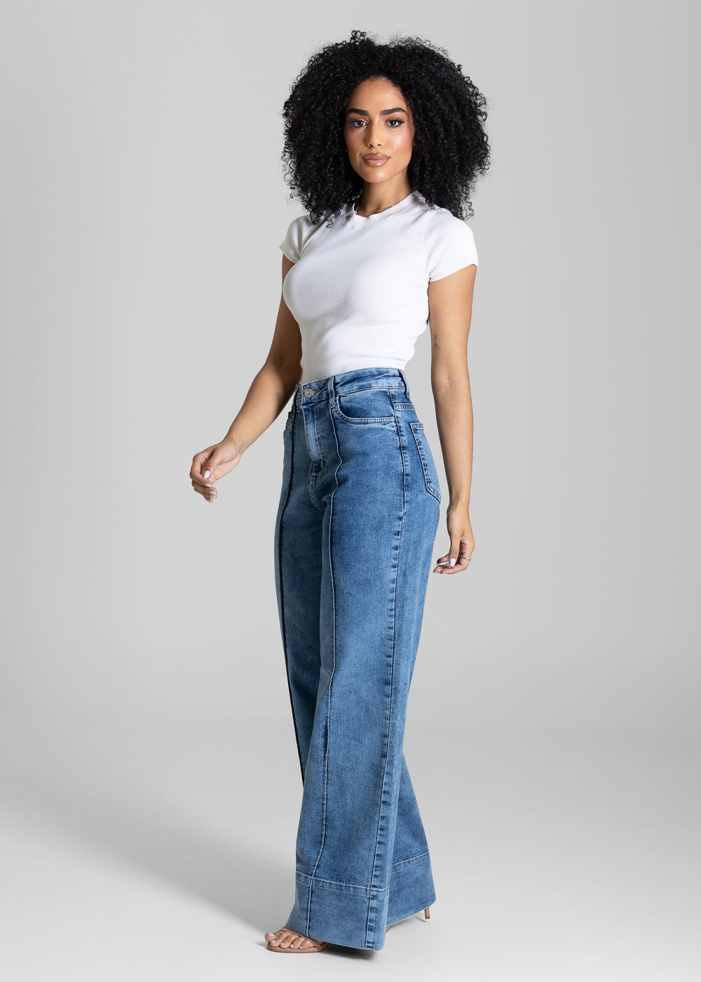 Calça Jeans Sawary Wide Leg - 284297 AZUL