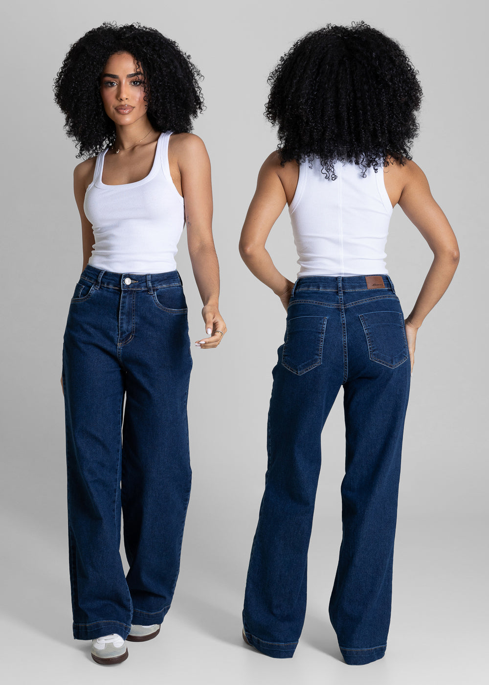 Calça Jeans Sawary Wide Leg Petit - 284318 AZUL