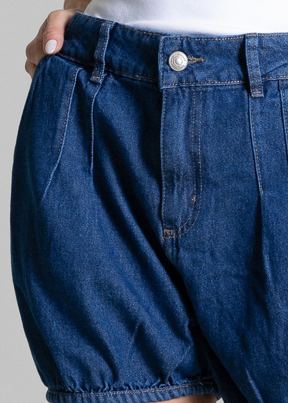 Shorts Jeans Balonê Sawary - 284323 AZUL