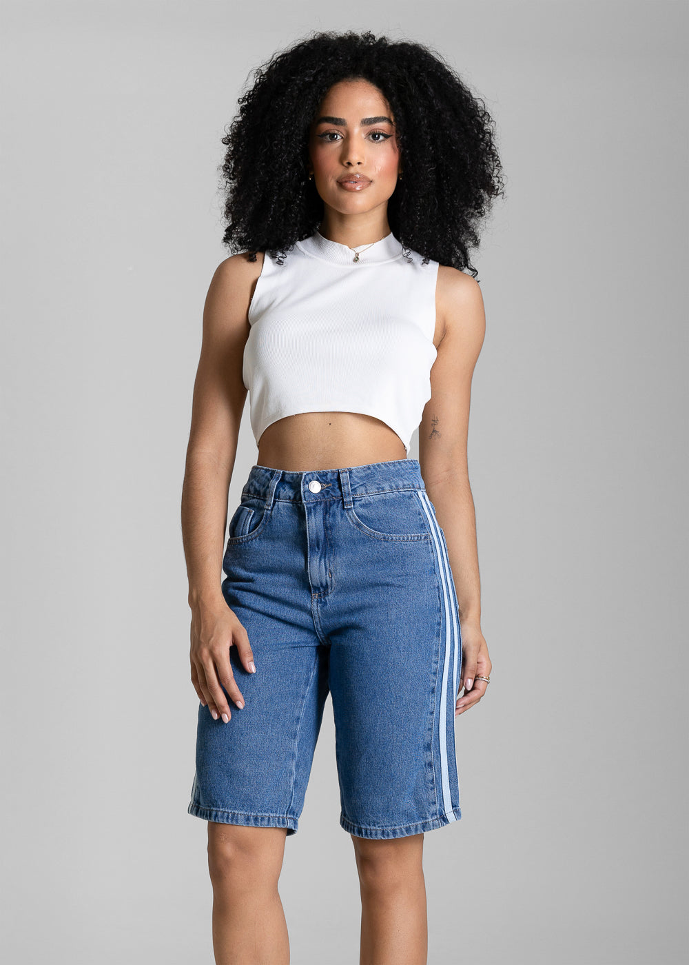 Bermuda Jeans Listras Sawary - 284338 AZUL