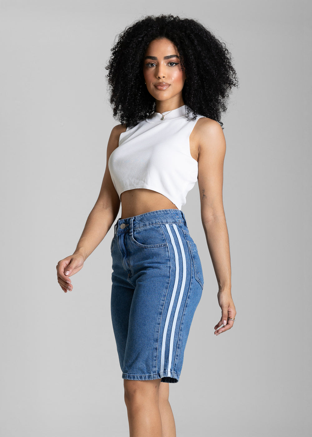 Bermuda Jeans Listras Sawary - 284338 AZUL