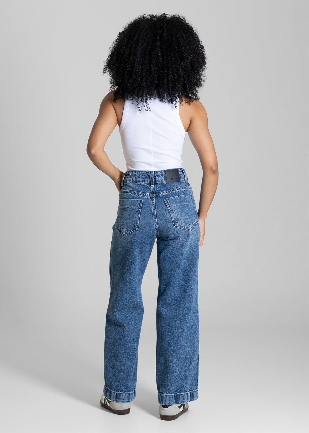 Calça Jeans Sawary Wide Leg Petit - 284341 AZUL
