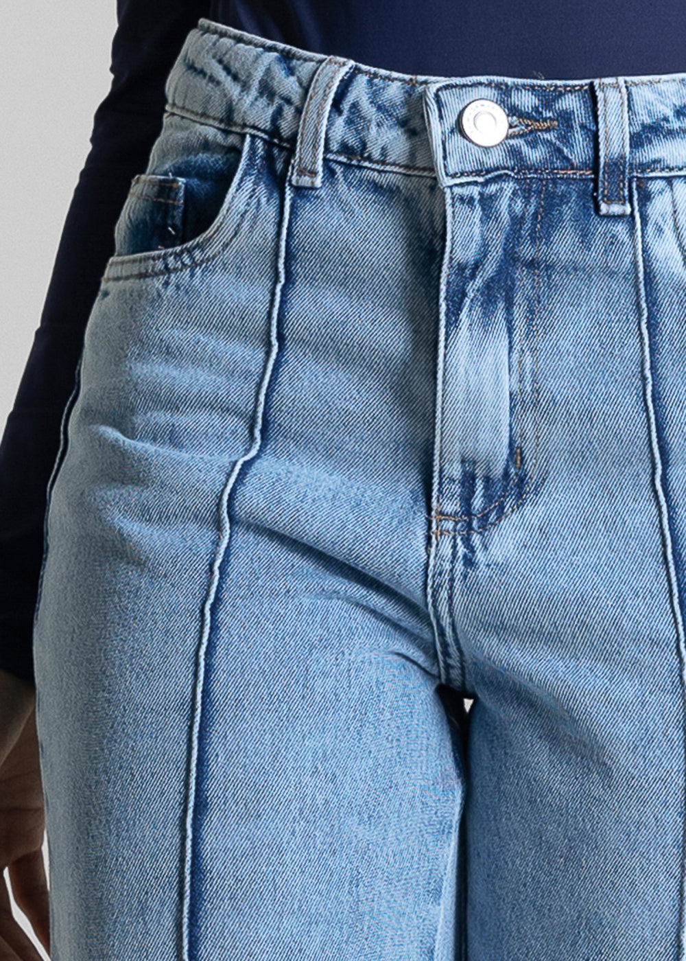 Calça Jeans Sawary Wide Leg Petit - 284364 AZUL
