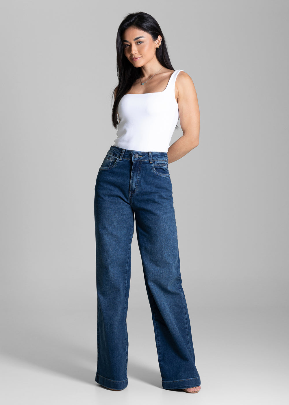 Calça Jeans Sawary Wide Leg - 284390 AZUL