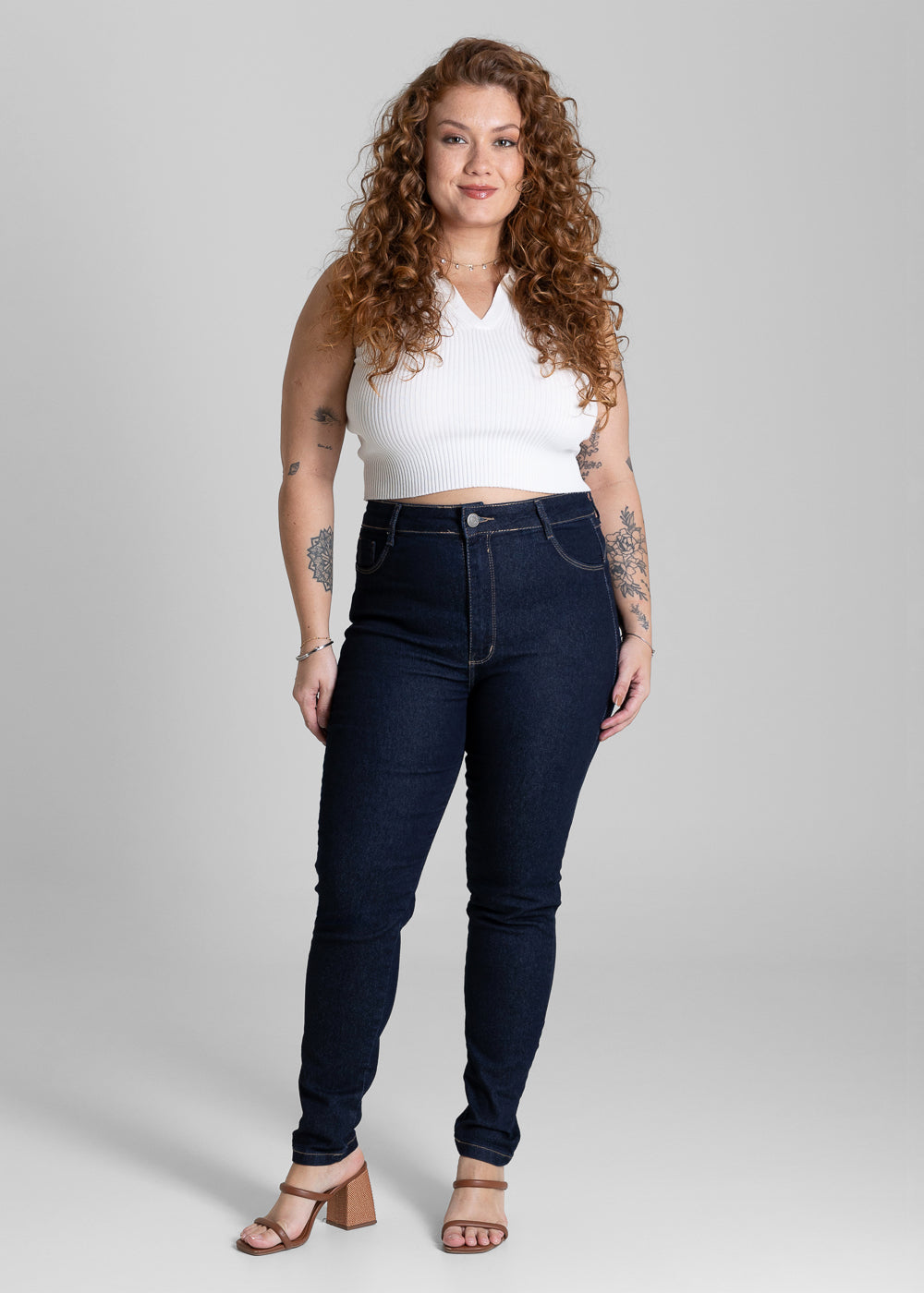 Calça Jeans Sawary Push Up Plus Size - 284403 AZUL