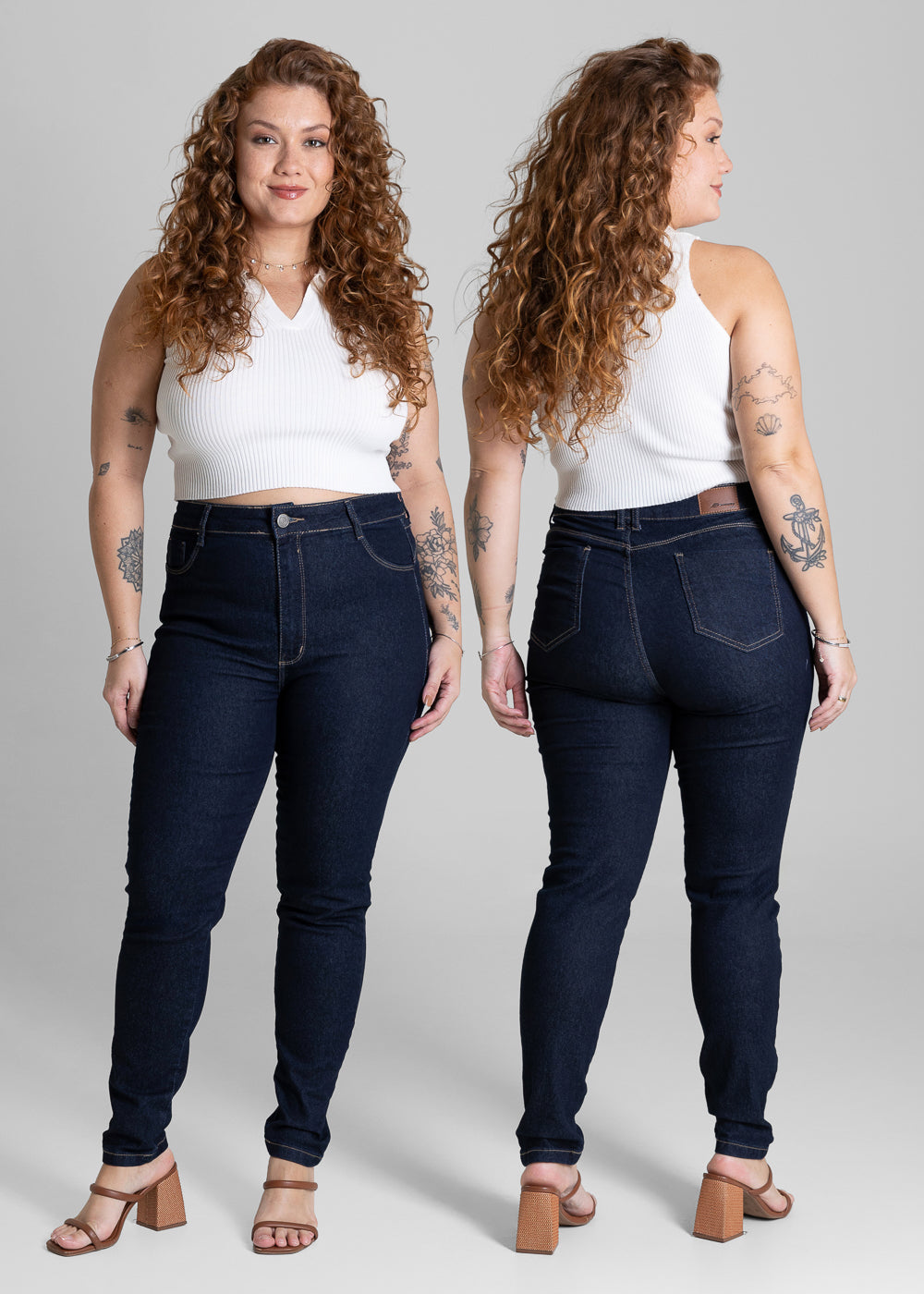 Calça Jeans Sawary Push Up Plus Size - 284403 AZUL