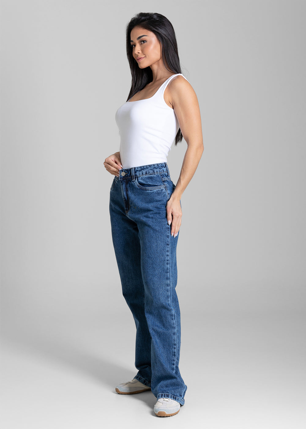 Calça Jeans Sawary Reta Petit - 284414 AZUL