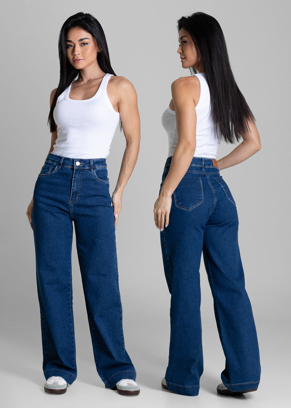 Calça Jeans Sawary Wide Leg Petit - 284418 AZUL