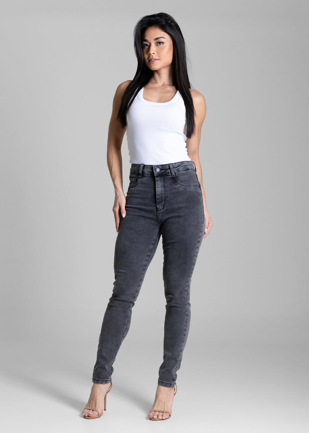 Calça Jeans Sawary Push Up - 284421 PRETO