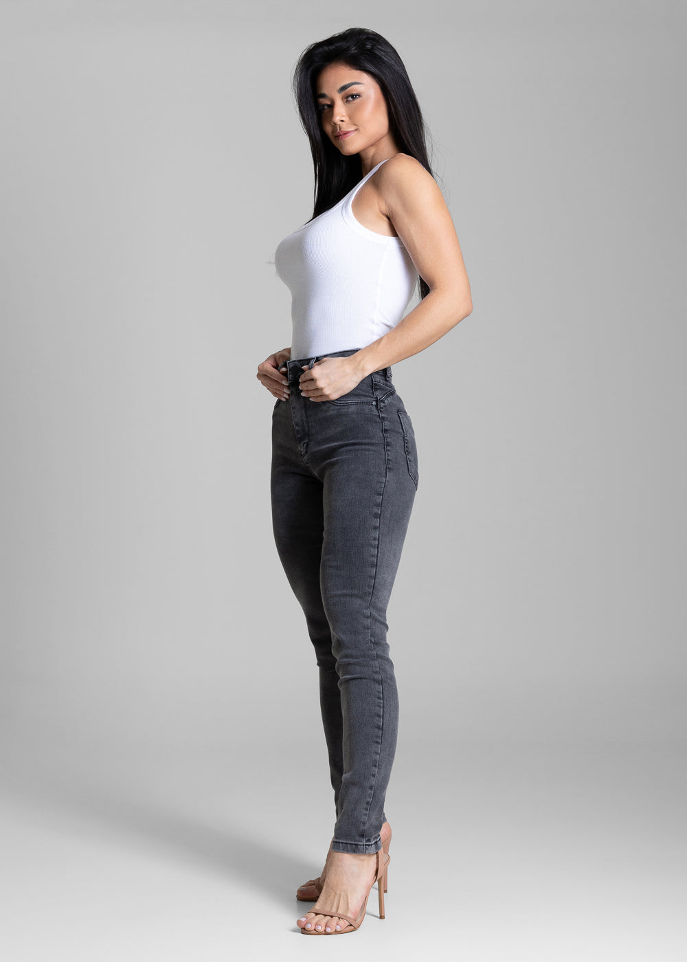 Calça Jeans Sawary Push Up - 284421 PRETO