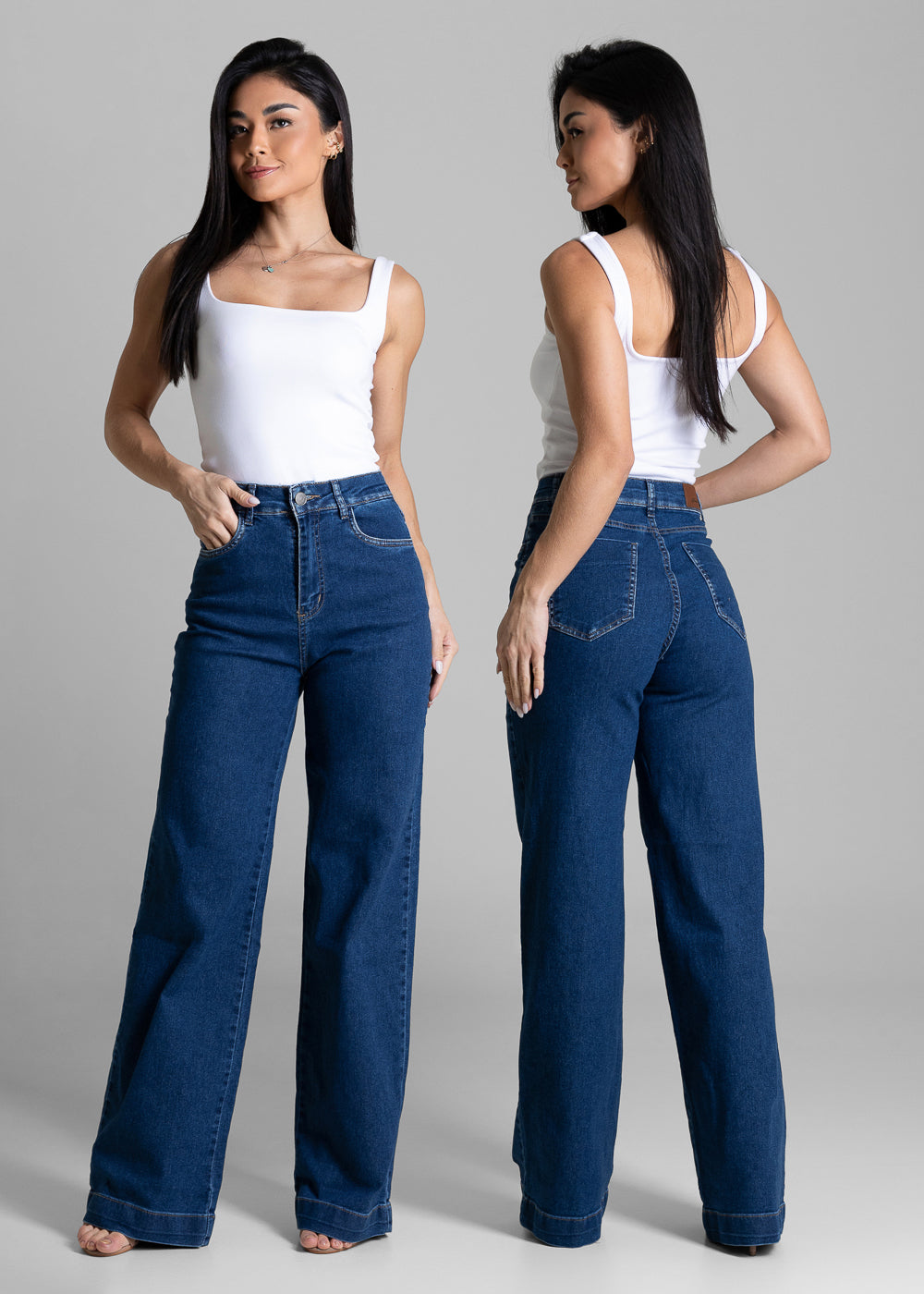 Calça Jeans Sawary Wide Leg - 284424 AZUL
