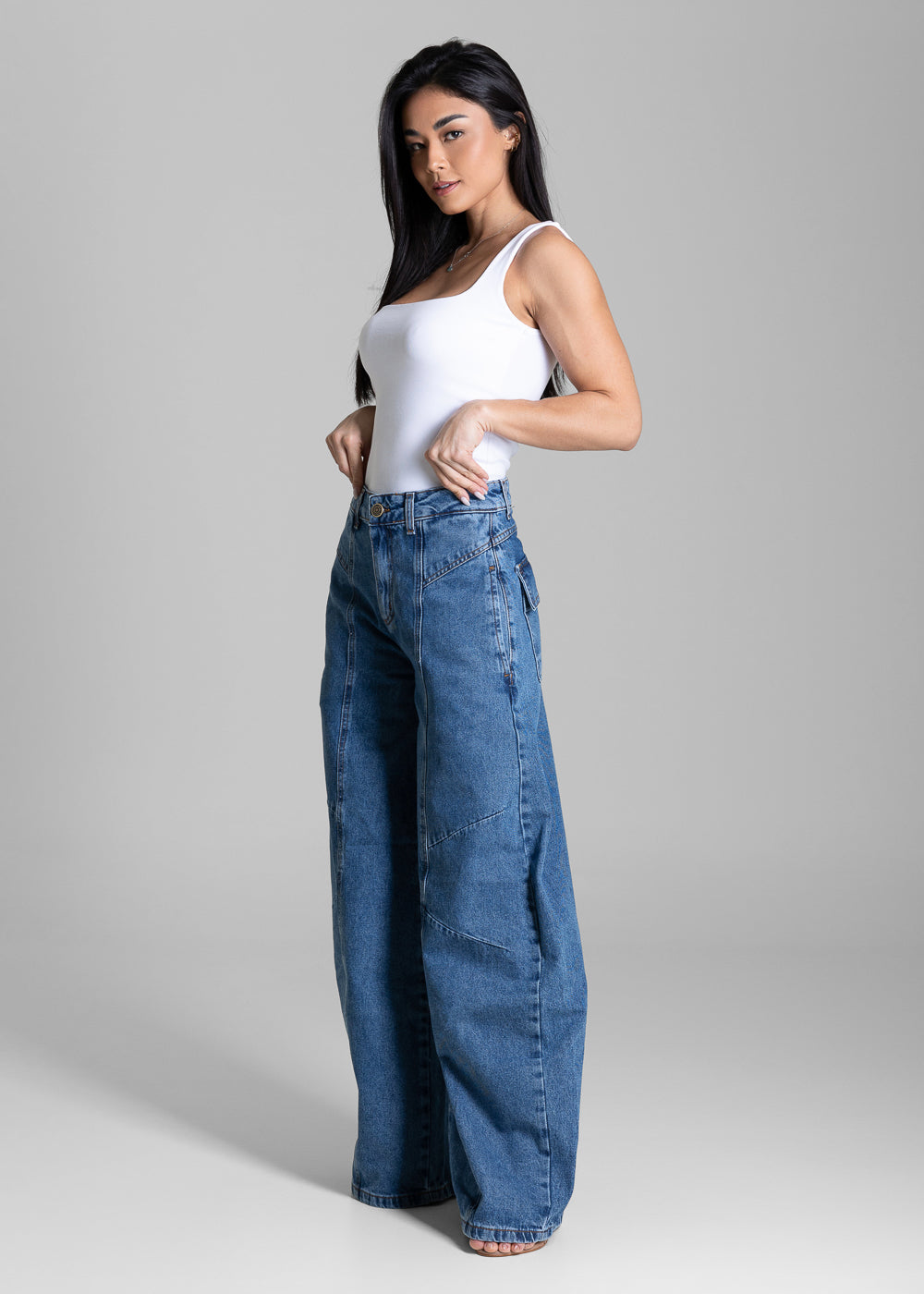 Calça Jeans Sawary Balloon - 284432 AZUL